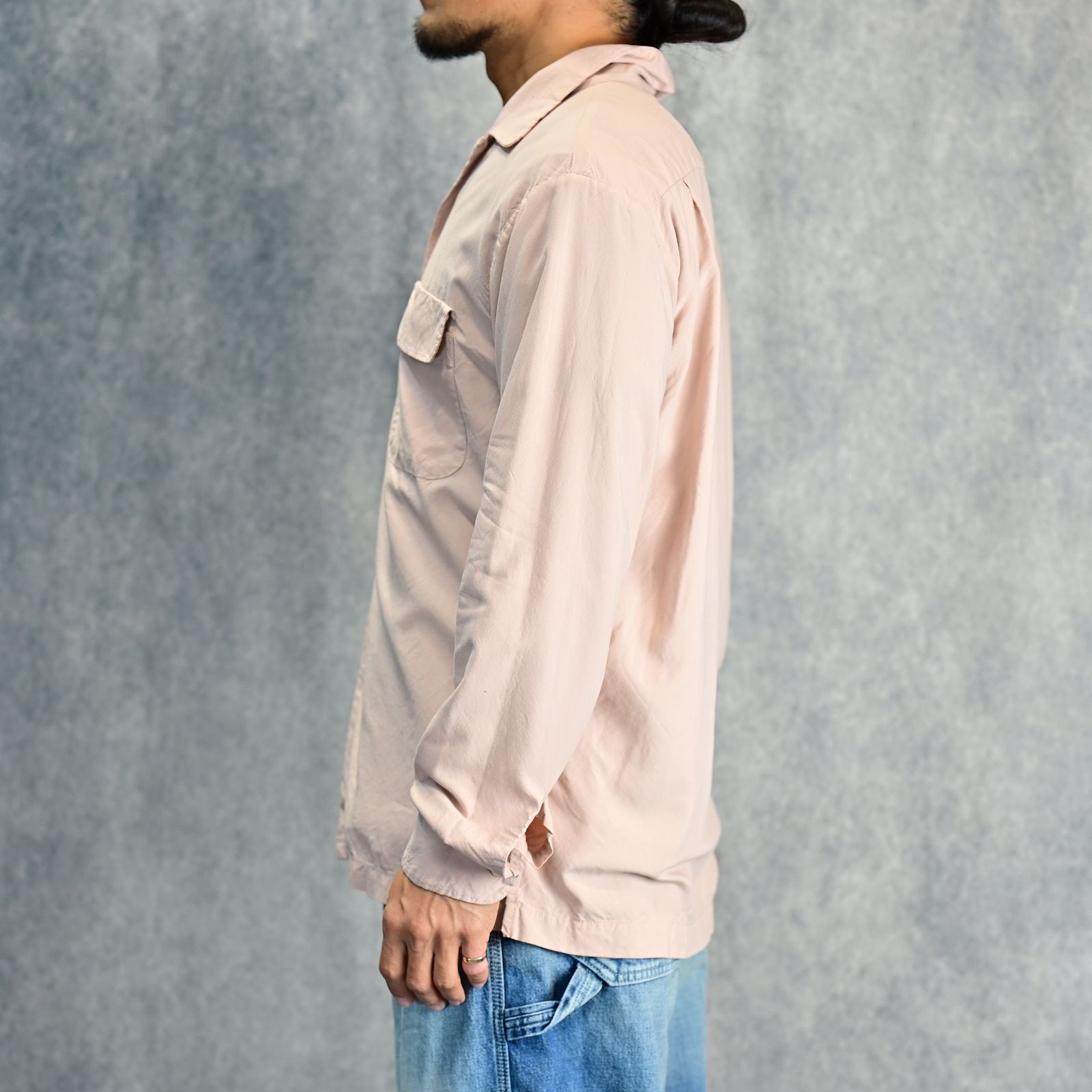 Rayon Open Collar SH （PNK） /  レーヨン オープンカラーシャツ （ピンク） 2502-5002