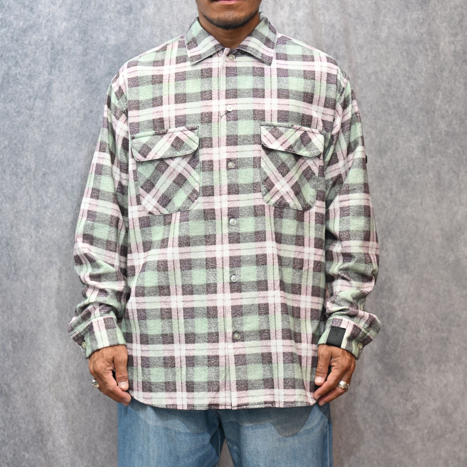 × BIG MAC SHIRT （GRN CHECK）｜× ビッグマック チェックシャツ｜2252-SH60-025