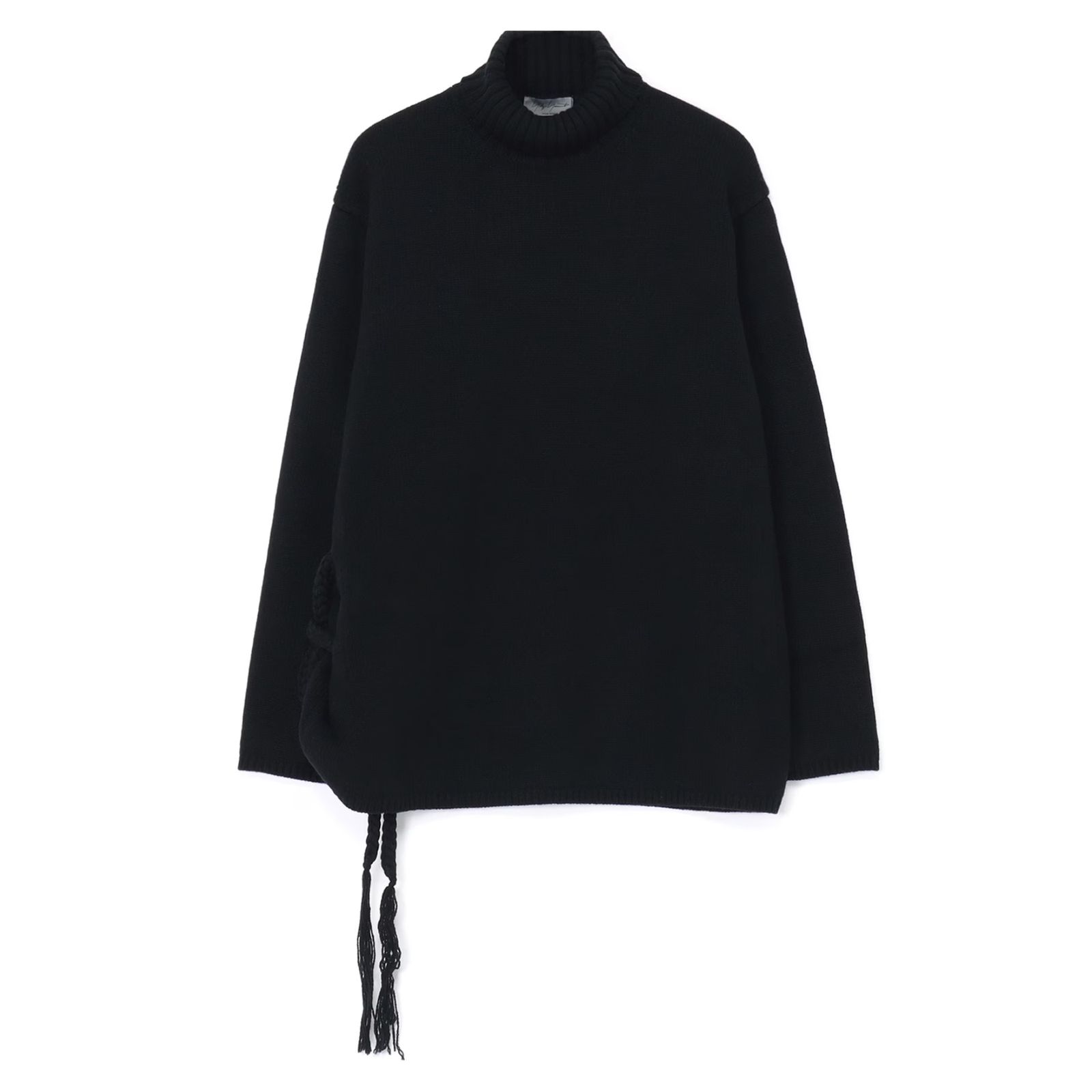 yohji yamamoto - SIDE STRING DETAIL TURTLENECK （GRAY 