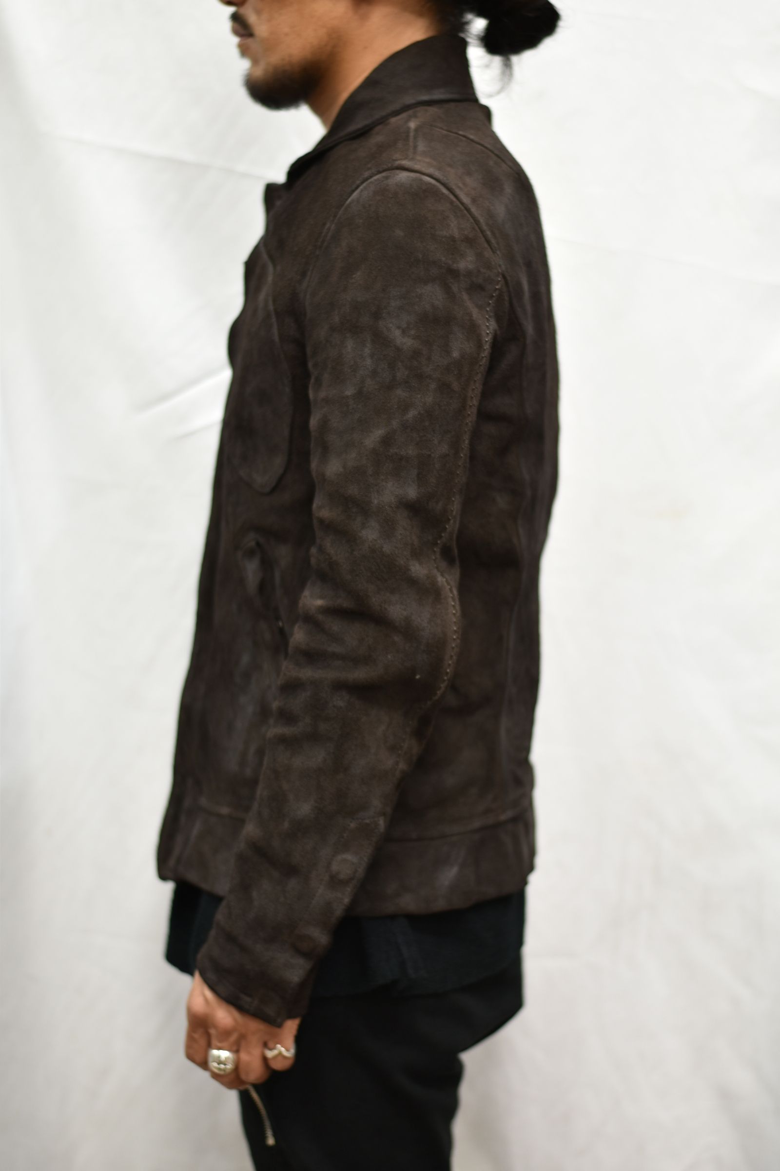 ×× incarnation ドイツベビーカーフスエード製品染め ブルゾン (DARK BROWN)