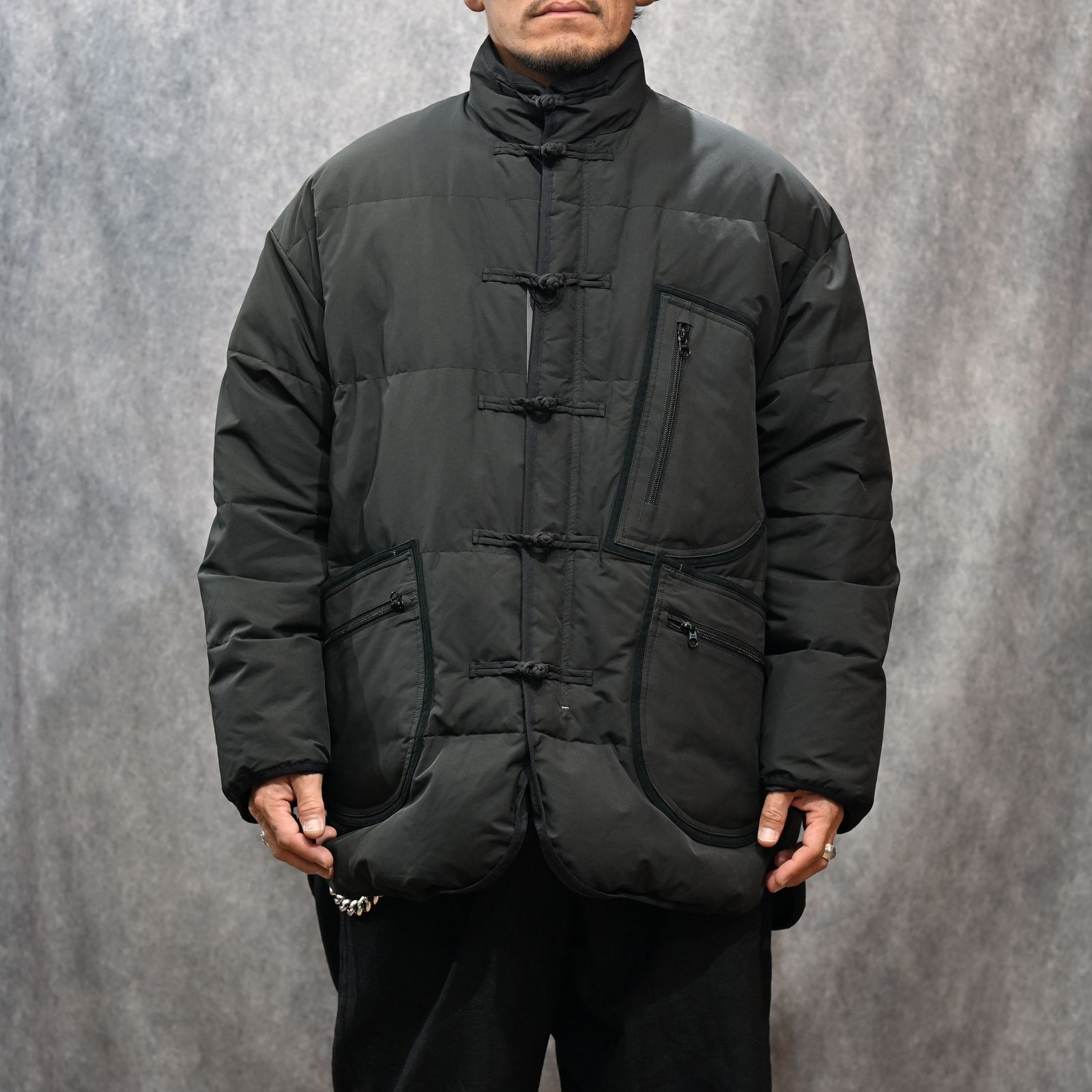 WEATHER CHINESE DOWN JACKET （BLACK）｜チャイナ ダウンジャケット （ブラック） PC-026-2441-10