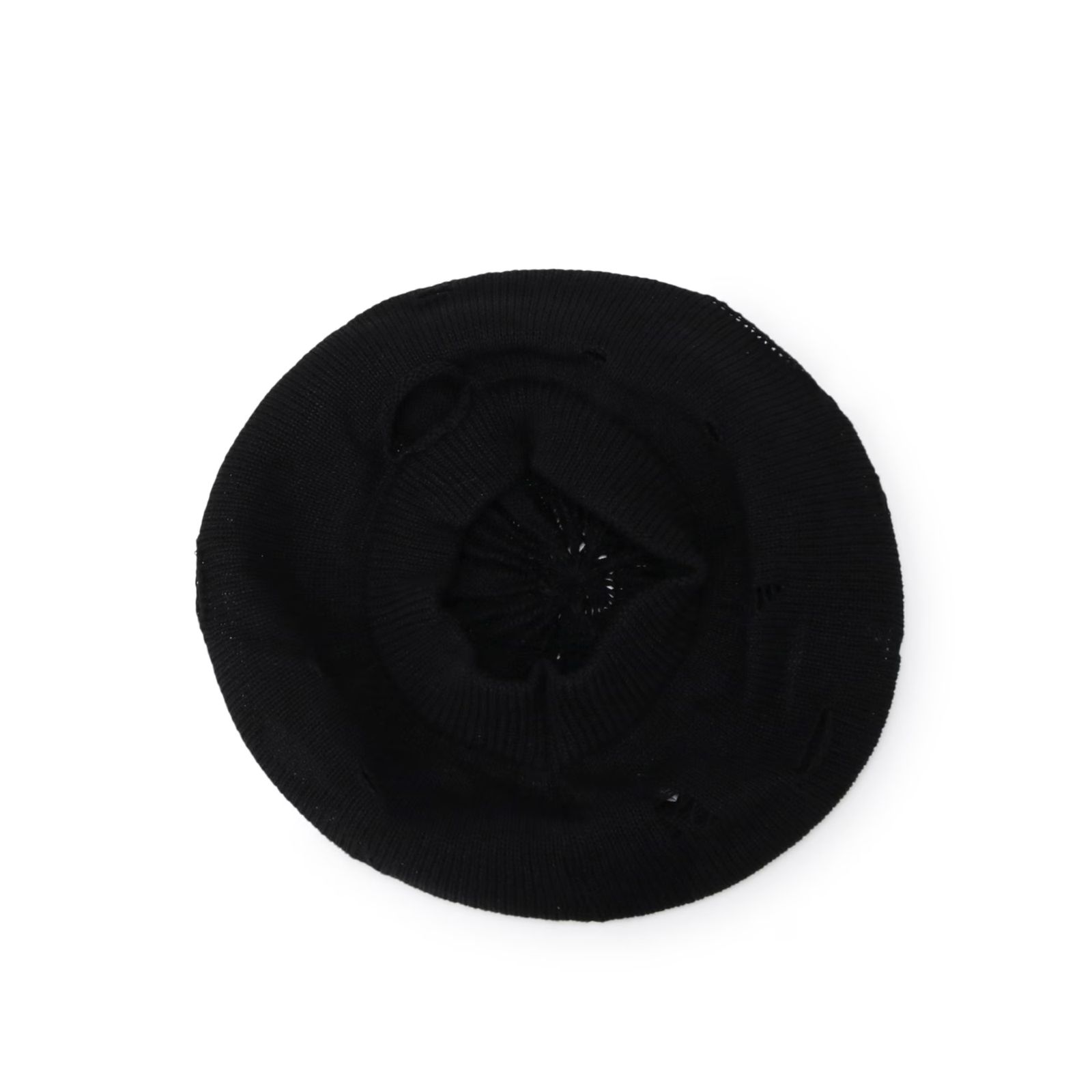JERSEY DAMAGED BERET （BLACK） /  ニット ベレー帽 （ブラック） HP-H01-360-2-03