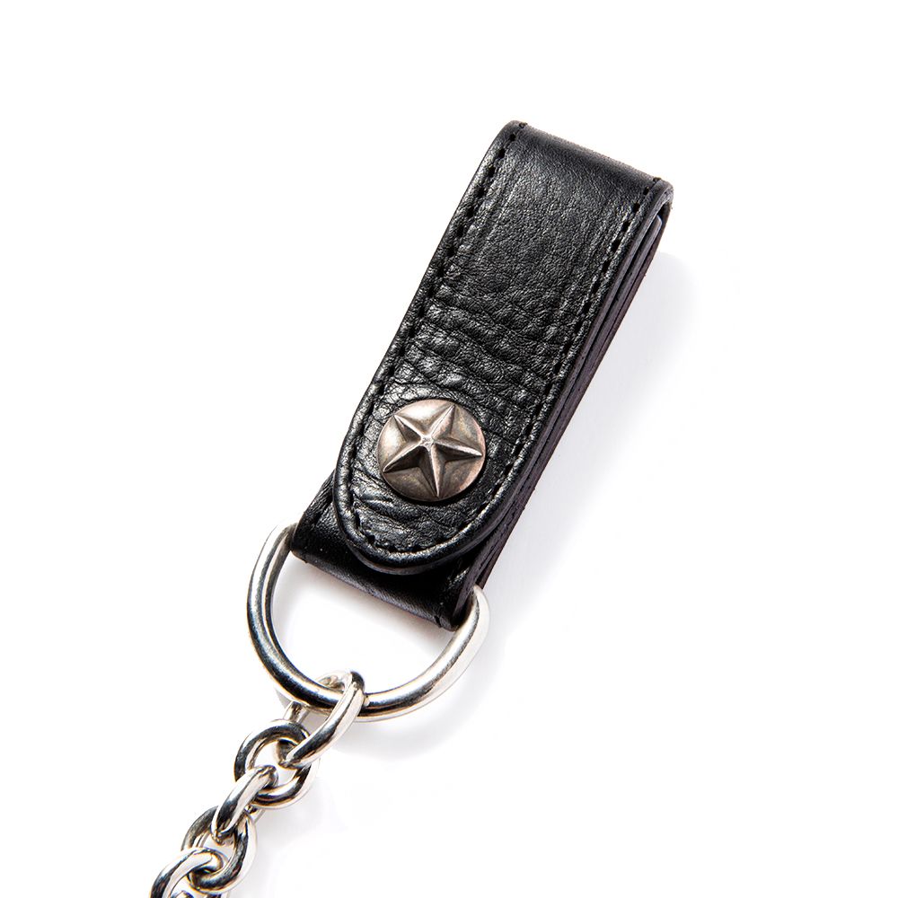 CALEE - Silver star concho leather wallet chain / スターコンチョ