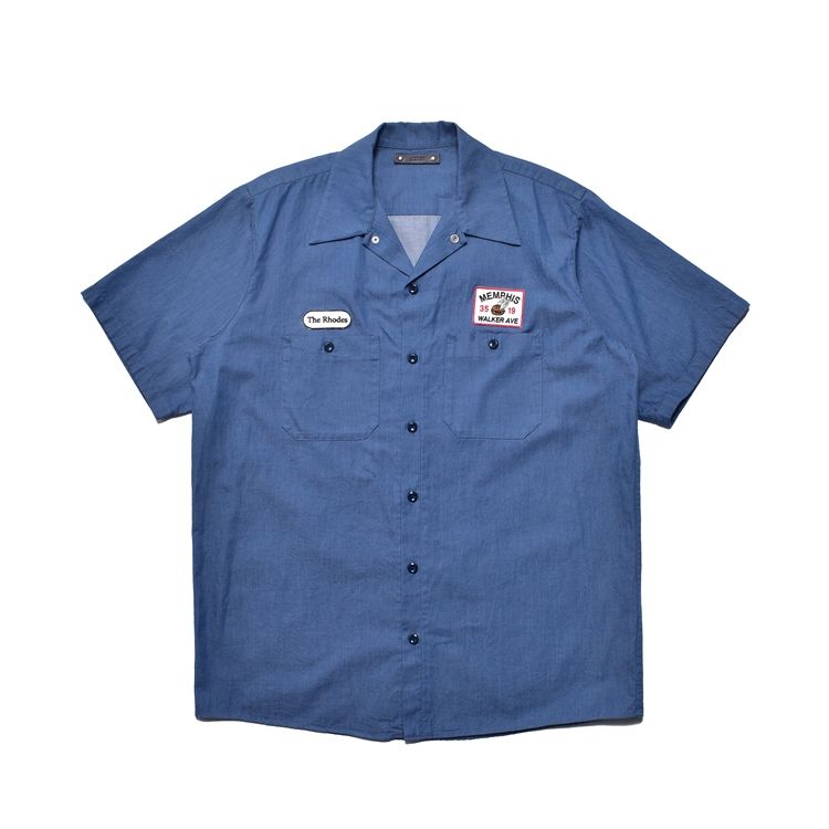 The Rhodes SL.Denim S.S Work SH （LBL） ストア 半袖シャツ （ライトブルー）｜2605-5002