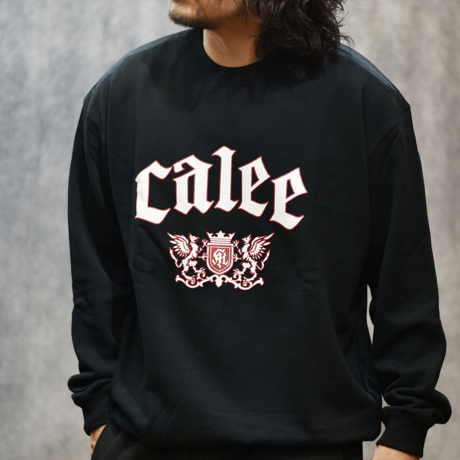 EMBLEM LOGO CREW NECK SW (BLACK)｜クルーネック スウェット トレーナー｜CL-25AW014