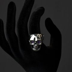 × D.O.D LUCKY SKULL RING ＜AMETHYST＞ (SILVER / AMETHYST) / ラッキースカルリング アメジスト