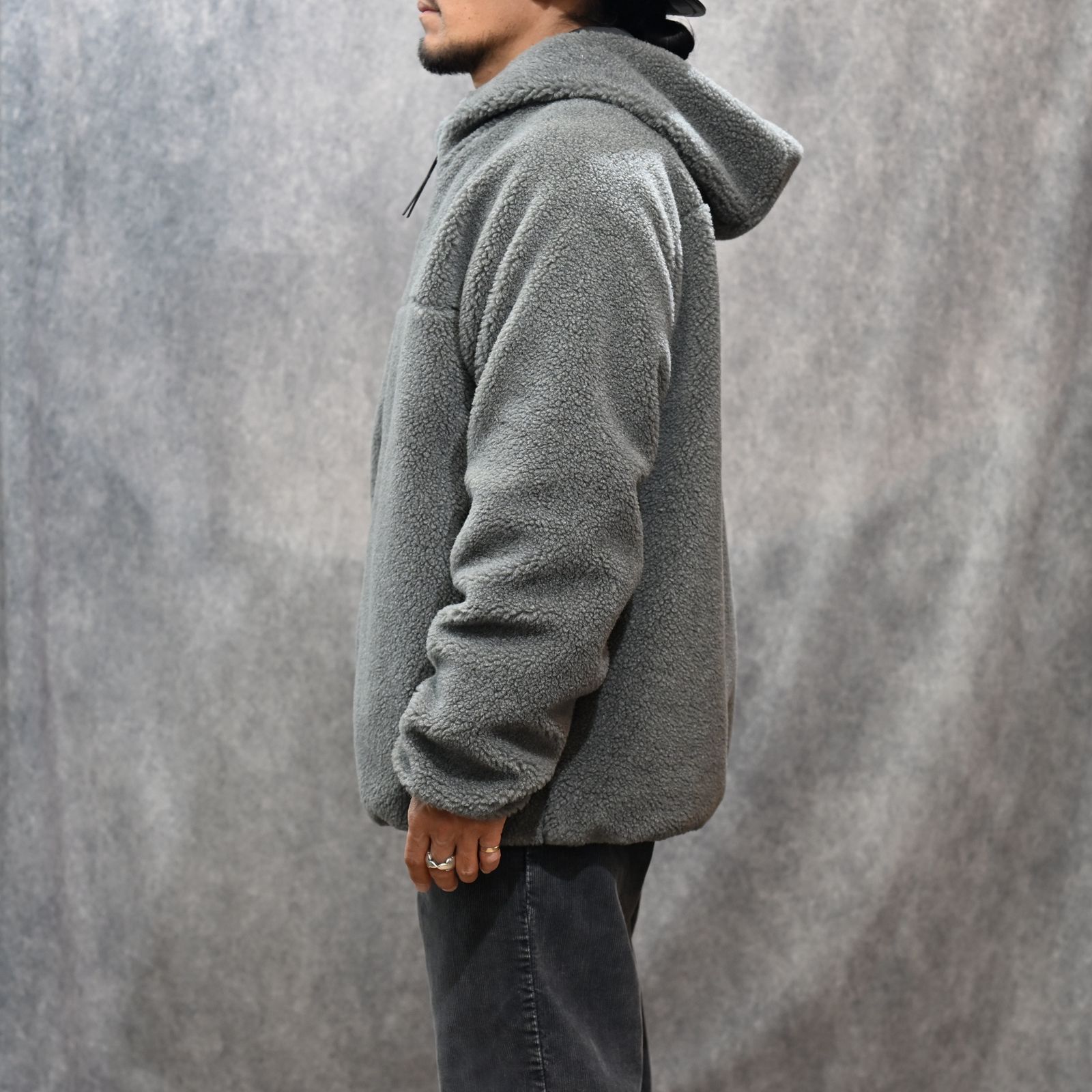 HOODED BLOUSON （GRAY）｜フーディーブルゾン ジップパーカー｜2252-BL05-002