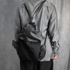 KATSURAGI DENIM BIO DRAWSTRING BACK PAC （BLACK） / バックパック （ブラック） / HO-I05-067-1-03