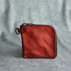 ダブルショルダー レザー コインケース （RED / レッド）