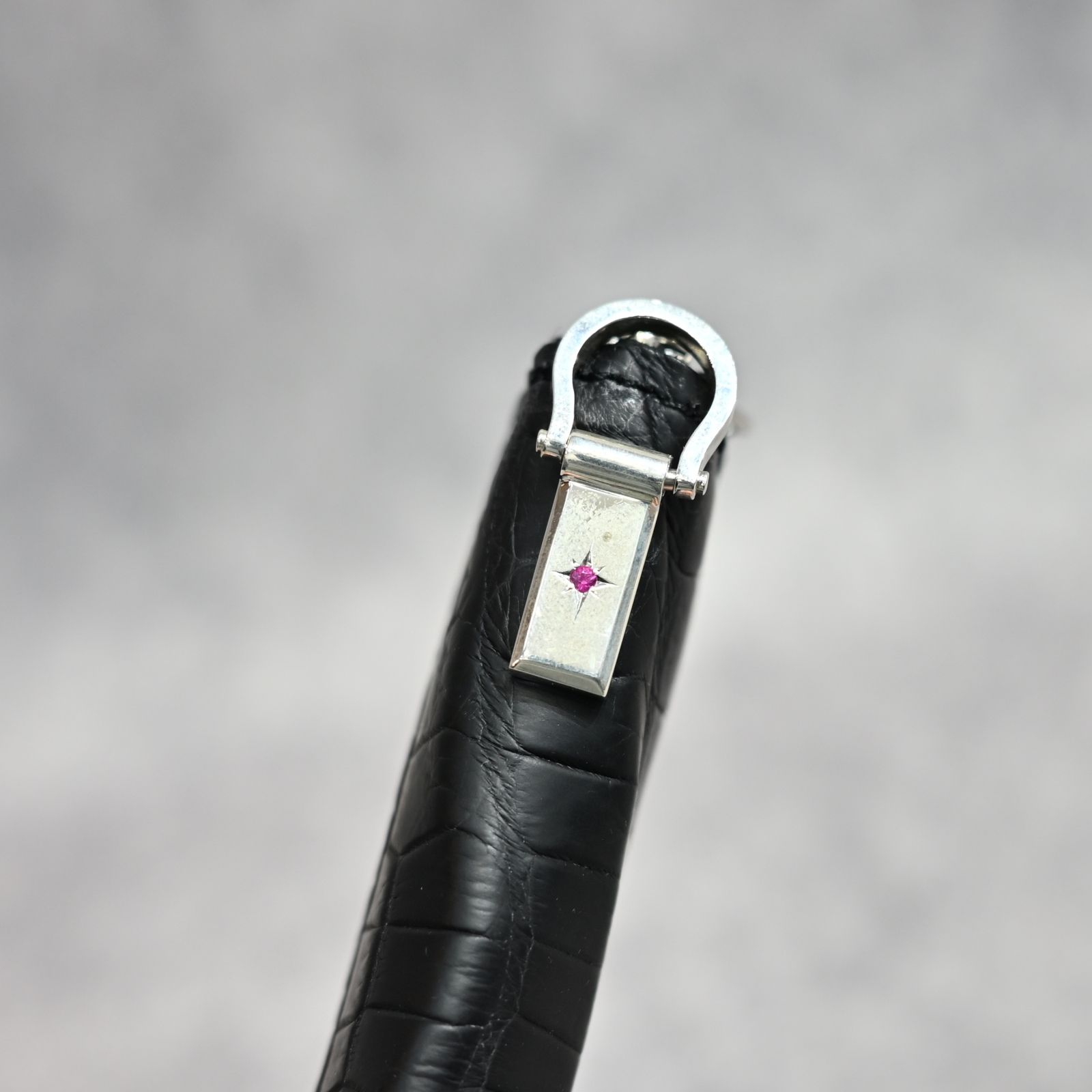 オイルクロコ+イタリアンバケッタ ミニラウンド財布 （BLACK / ブラック） 383-05