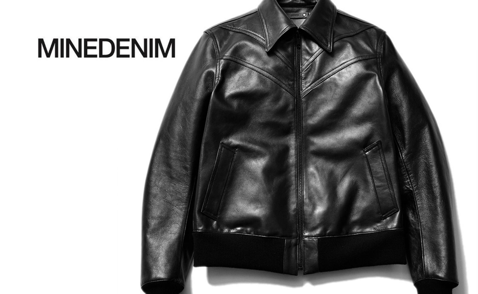 minedenim sheep leather zip up jacket - アウター