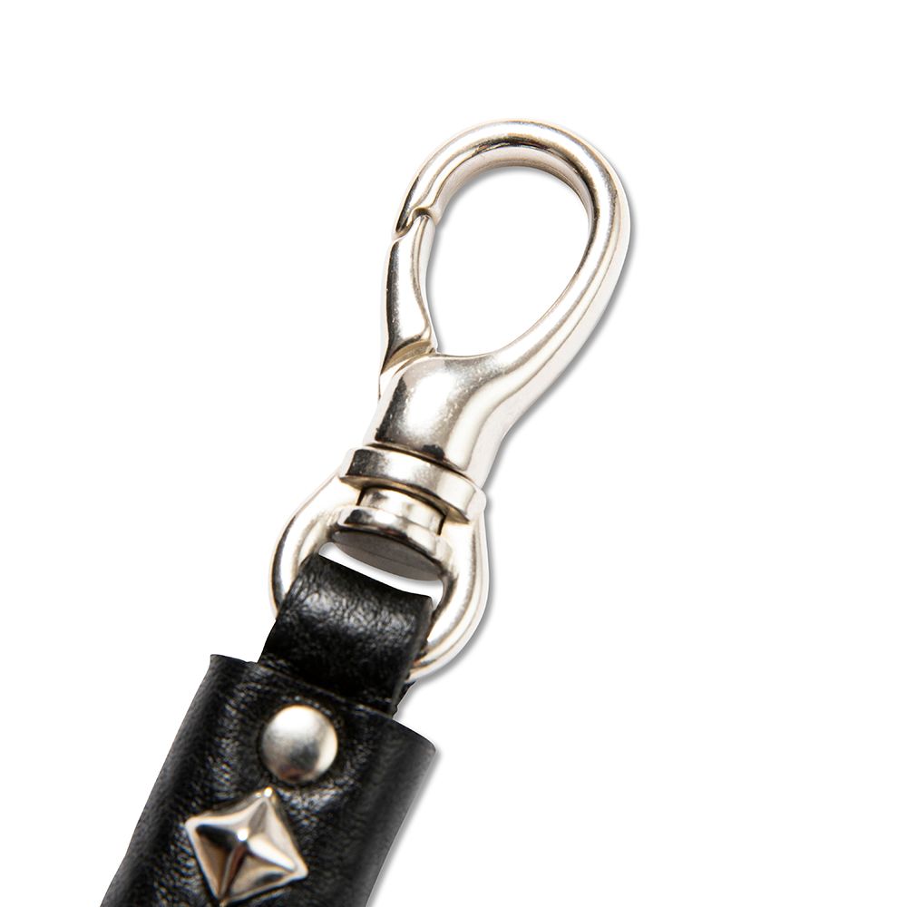 CALEE - Studs leather key ring <Type A> / スタッズ レザー 