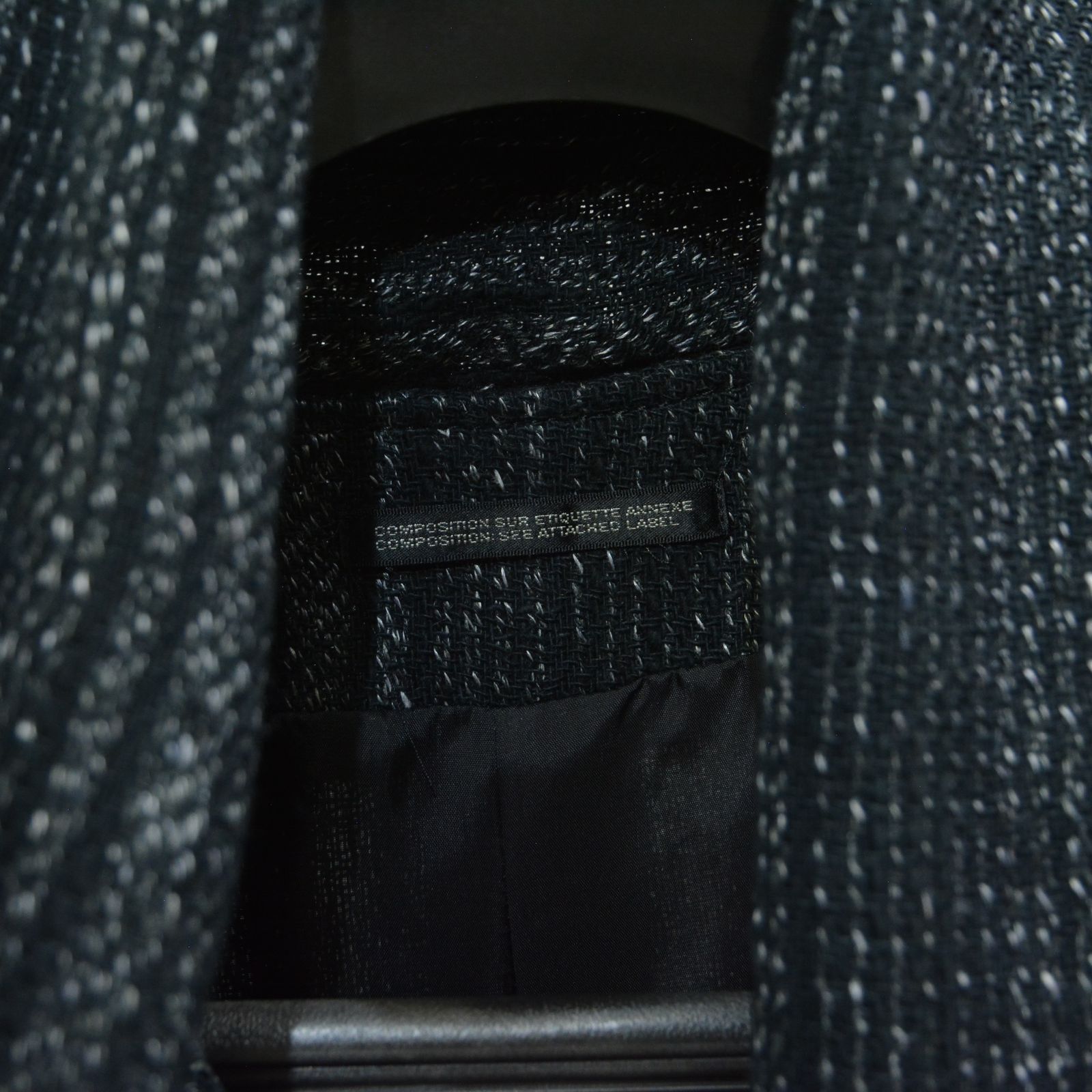 C/L S.T B K-JB W/DETACHABLE STOLE (BLACK) / デタッチャブルストール ノーカラージャケット / HS-J16-011-1-01