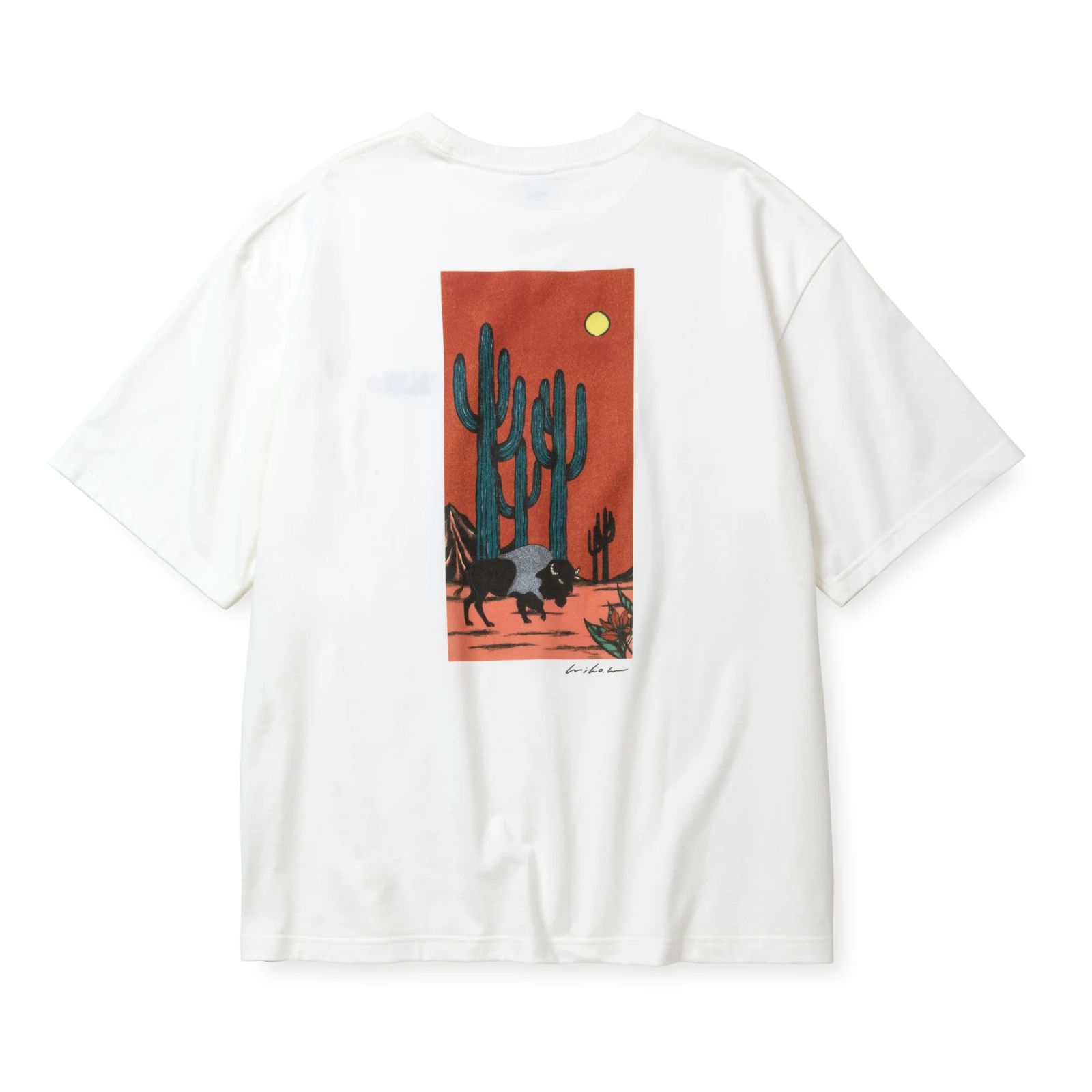 × MIHO MURAKAMI DROP SHOULDER PRINT TEE (WHITE / A) / × 村上実帆 プリントTシャツ