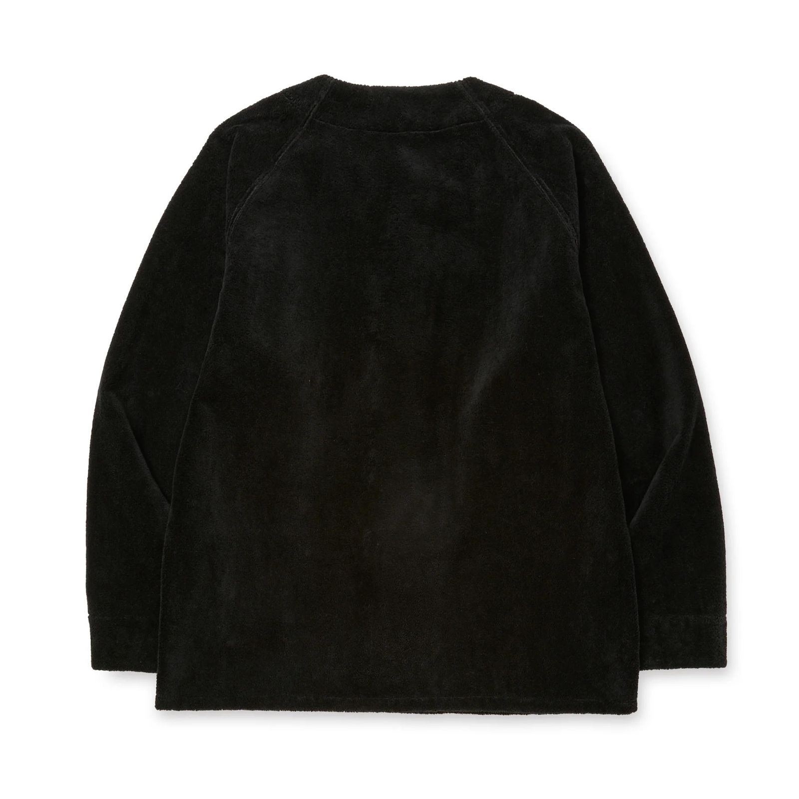 CT FLEECE BOA NO COLLAR JACKET (BLACK)｜コットンフリース ボア ノーカラージャケット｜CL-25AW017