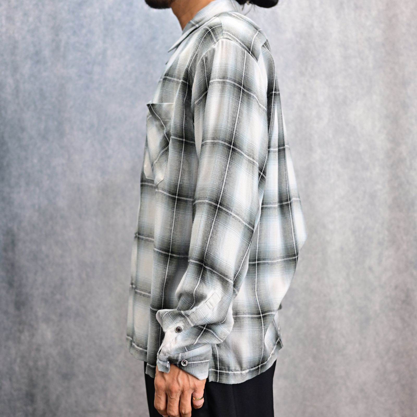 トップス MINEDENIM / R.Ombre Open Collar Shirt 9H4aGmt4cHbV.jpg?width=768