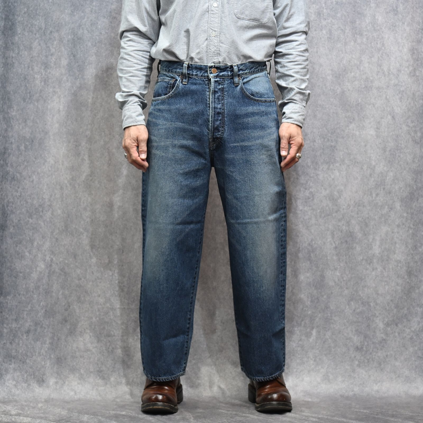 S.Wide Straight Cropped 5pocket USD （USD）｜クロップド デニムパンツ （インディゴ）｜2603-1002