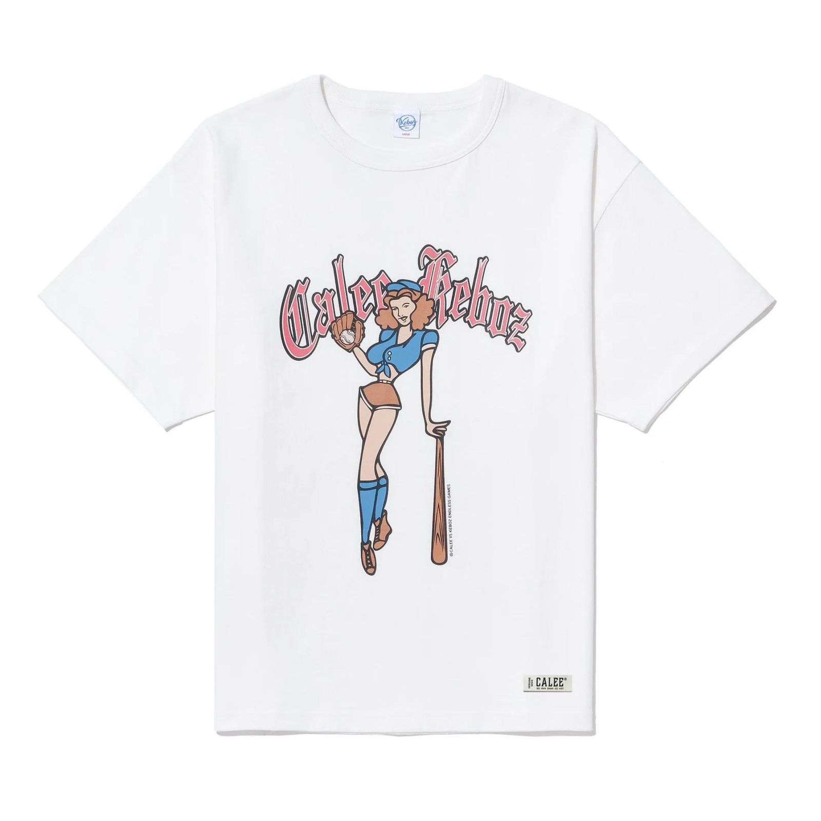 × KEBOZ PINUP GIRL S/S TEE (WHITE) / × ケボズ ピンナップガール プリントTシャツ