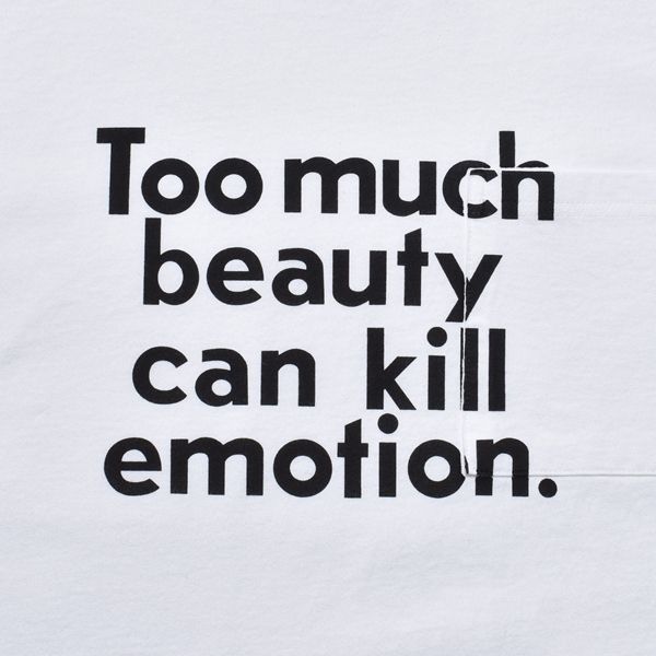 Too Much beauty TEE （WHT） プリント Tシャツ （ホワイト）｜MDFBF08402