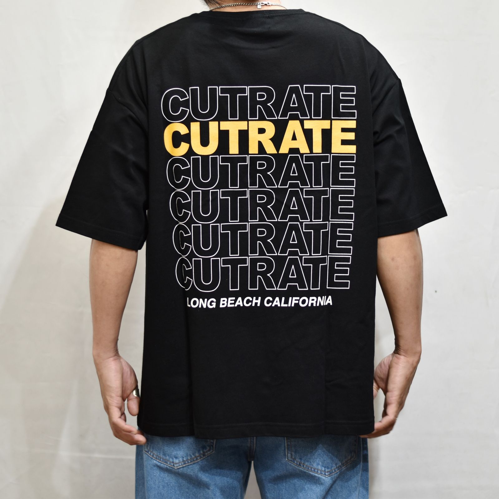 CUTRATE ADDICITON LOGO DROPSHOULDER S/S -T-SHIRT (BLACK)