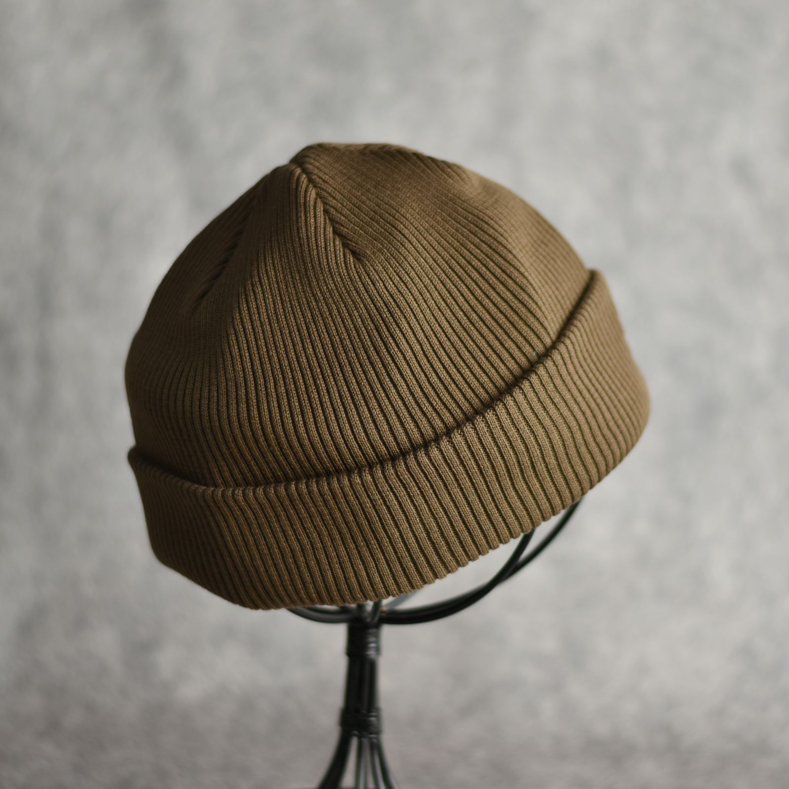 CAL NT LOGO KNIT CAP (BROWN) / ロゴ刺繍 ニットキャップ