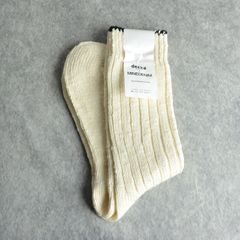 decka* MINEDENIM Melange Rib SOX （OWH） /  リブソックス （オフホワイト）