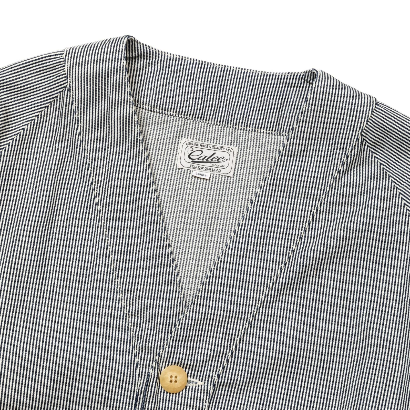 6OZ HICKORY SHIRT CARDIGAN (INDIGO STRIPE) / 6オンス ヒッコリー シャツ カーディガン