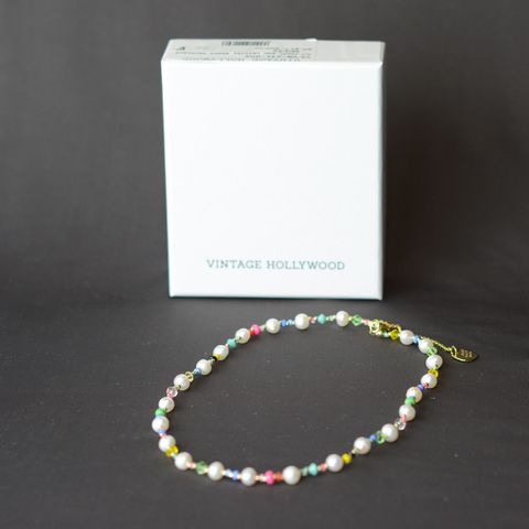 PEARL AND CRYSTAL BEADS NECKLACE (MULTI)
