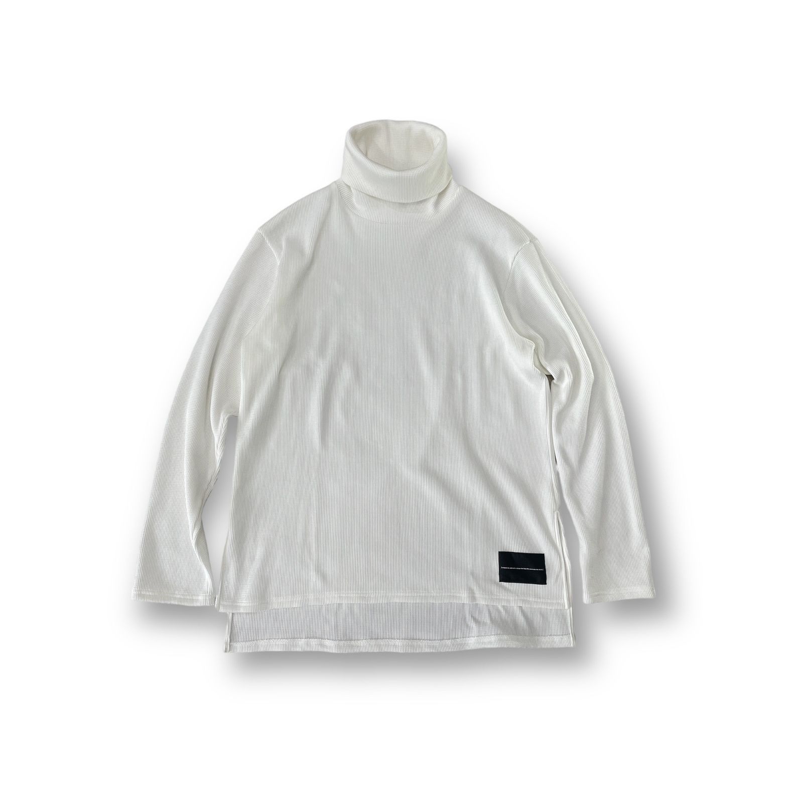base layer turtle neck #17 (WHITE) / ワッフル タートルネック