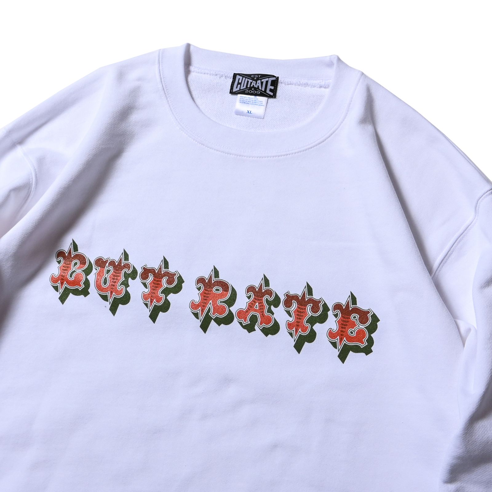 CUTRATE FDL LOGO L/S SWEAT SHIRT  (WHITE)