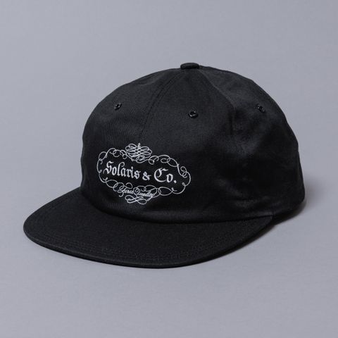 CALLIGRAPHY 6PANEL CAP "RUGGEDMAN" (BLACK) / カリグラフィー 6パネルキャップ