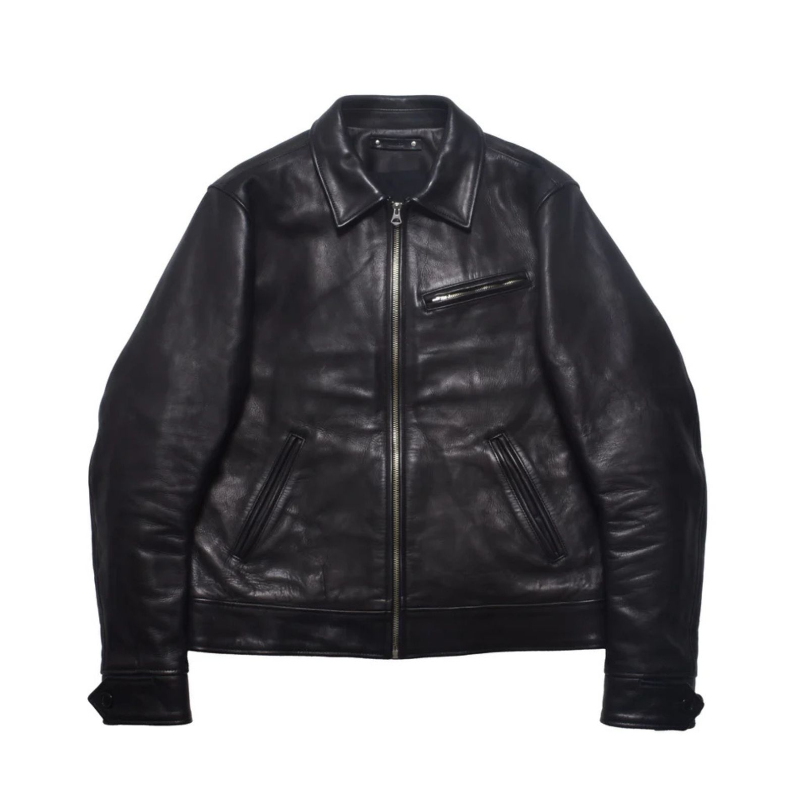 Leather Zipup JKT （BLK）｜レザージャケット｜2602-8001