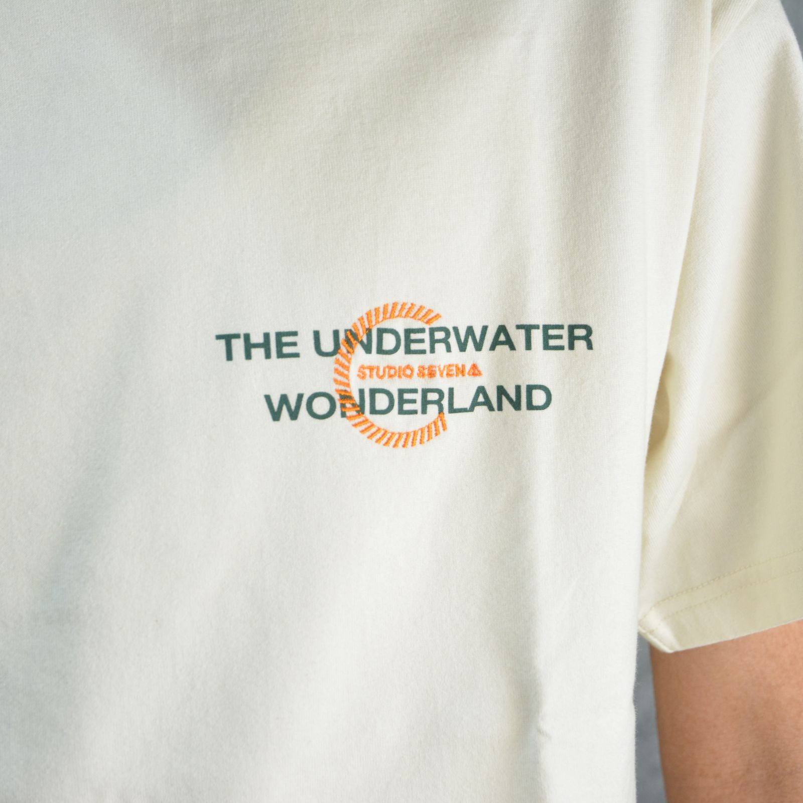 Logo SS Tee （L.Beige） / ロゴ プリント刺繍 Tシャツ （ライトベージュ）
