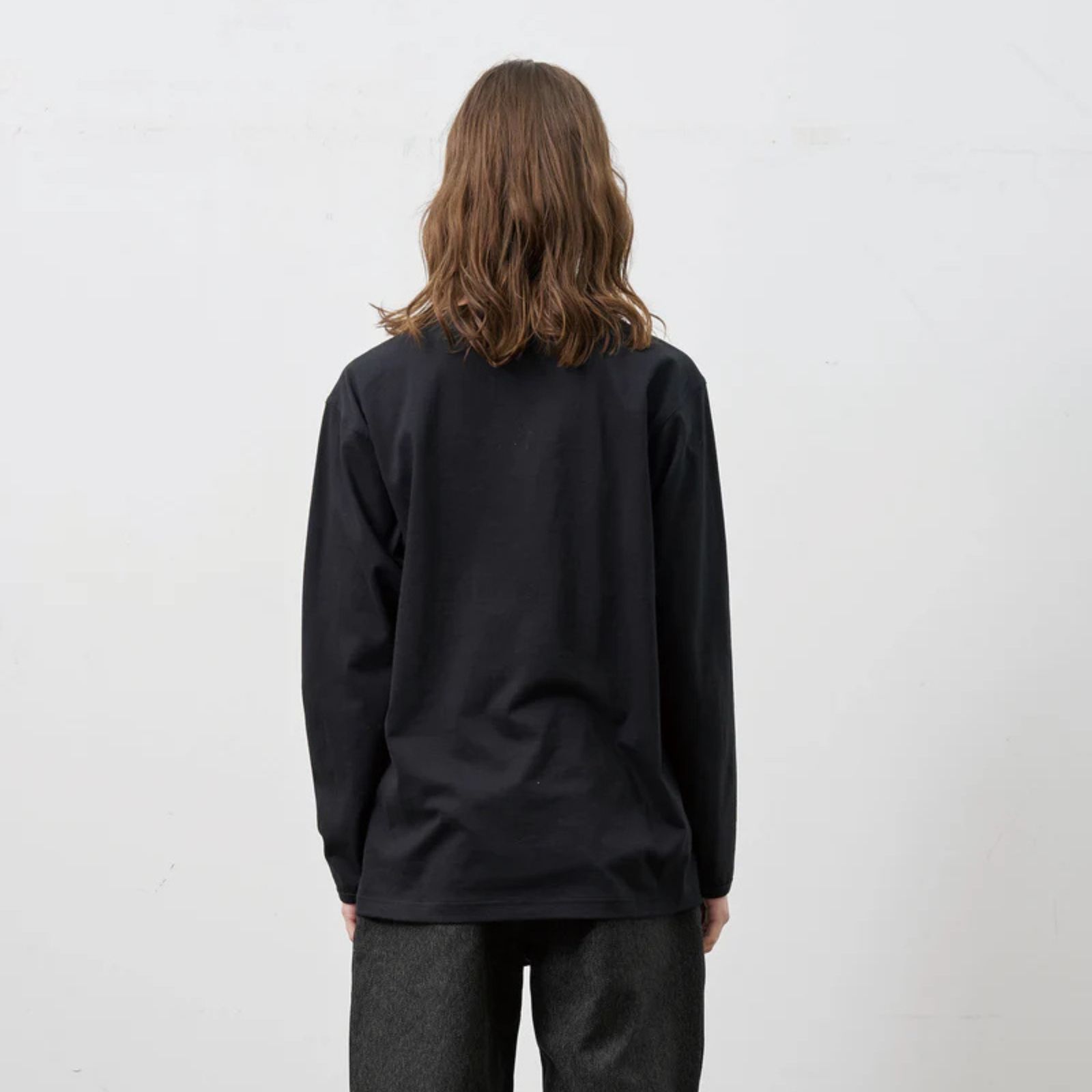HENLEY NECK L/S TEE （BLACK）｜ ヘンリーネック ロングスリーブ （ブラック） 602-261-15