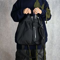 WOOL GABARDINE HELMET BAG （BLACK） /  ウールギャバ ヘルメット バッグ （ブラック）