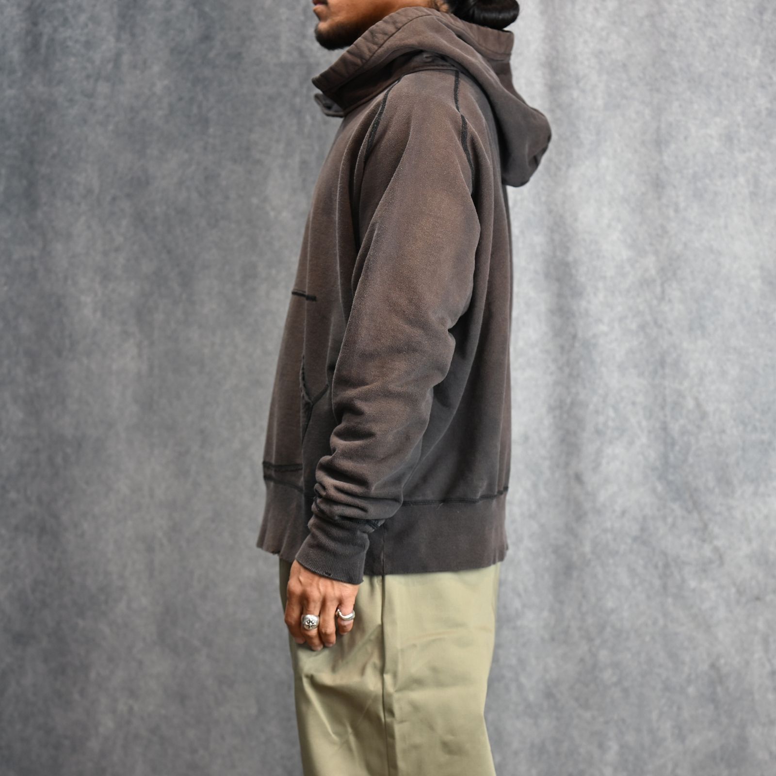 W-V AFTER HOODIE (BLACK / ブラック) パーカー フーディー 2401002M