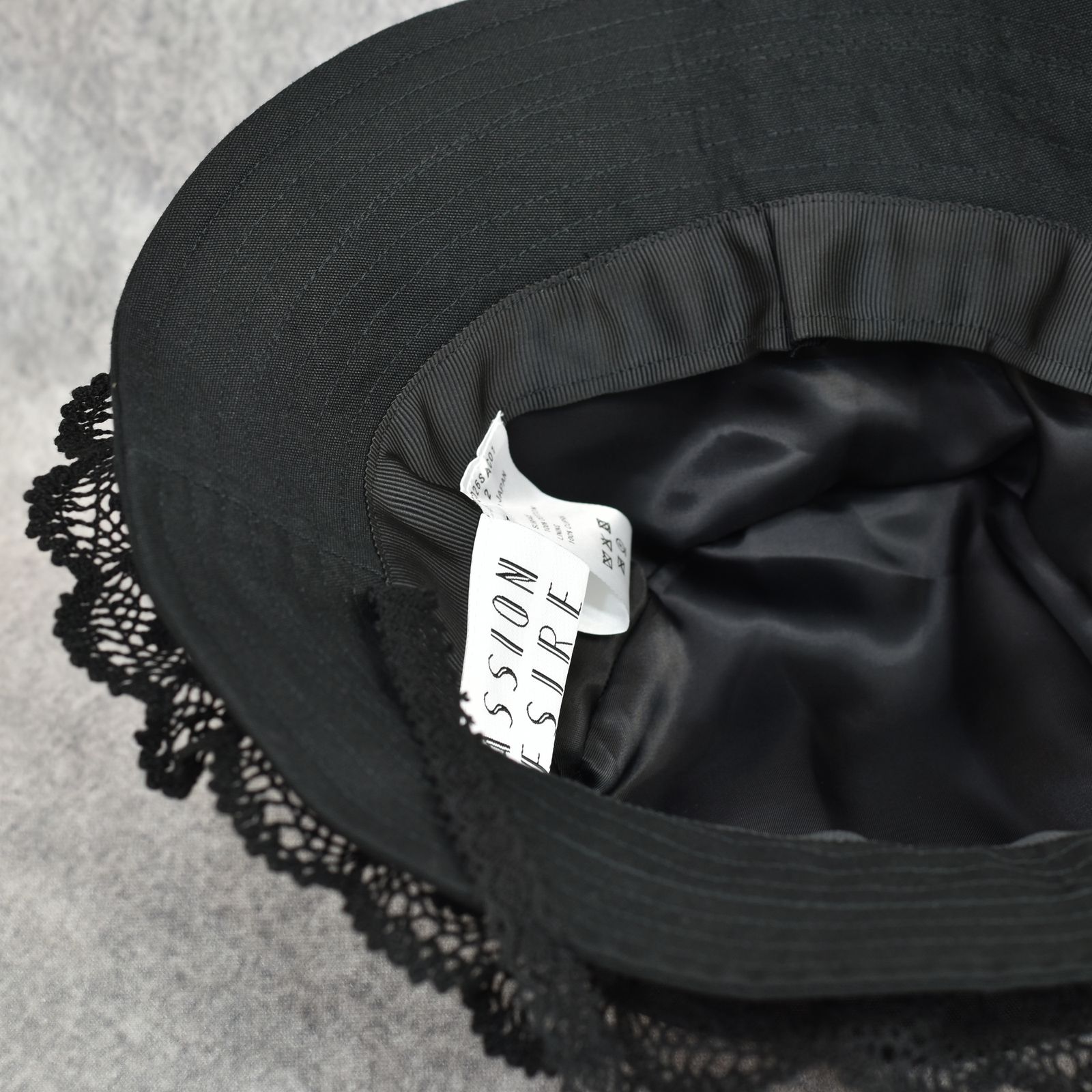 FRILL LACE BUCKET HAT (BK)｜フリルレース バケットハット｜PD26SAC01