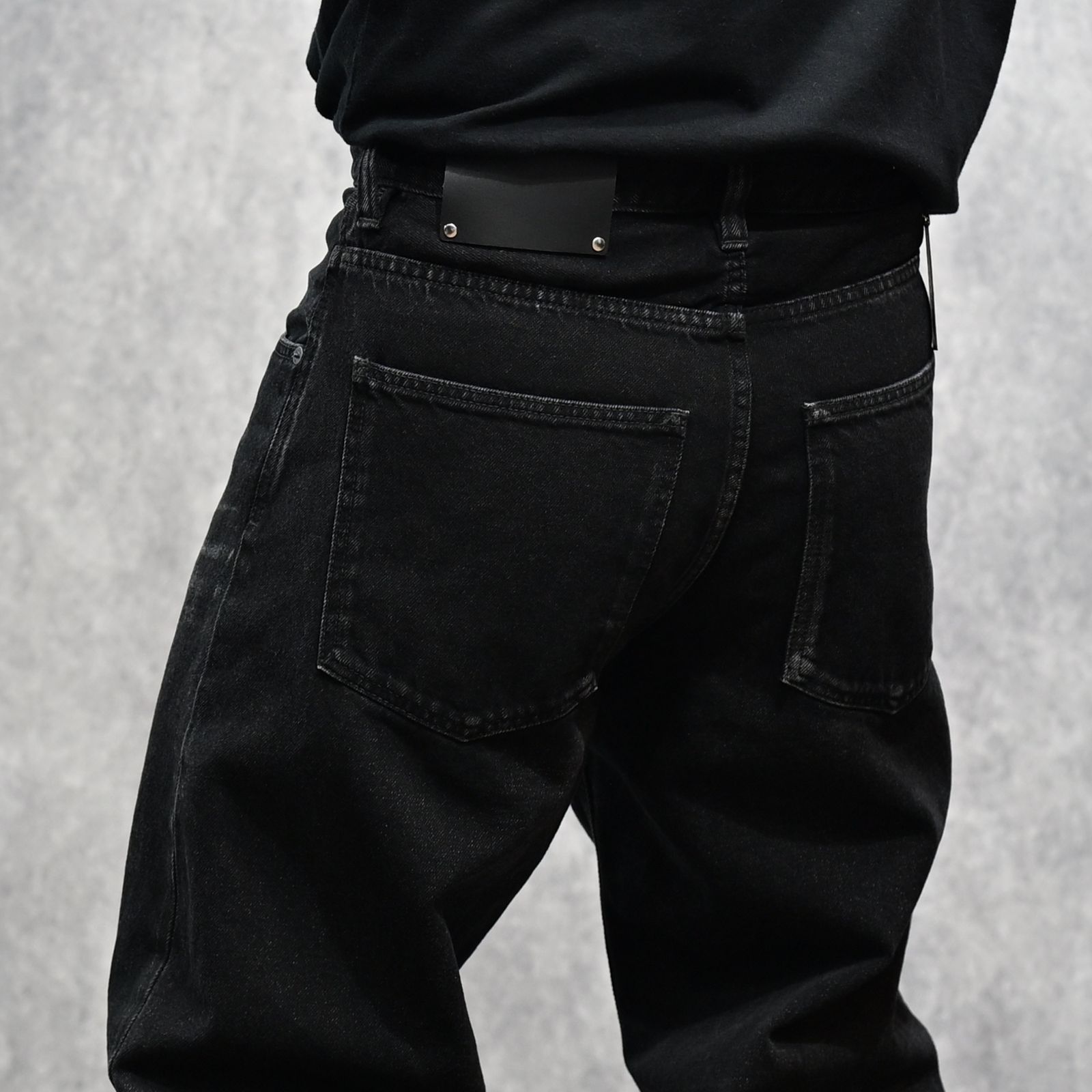 × YUKI TANAKA Wide Straight Pants （BLK） ワイドストレート デニムパンツ （ブラック）｜YT-MND-06