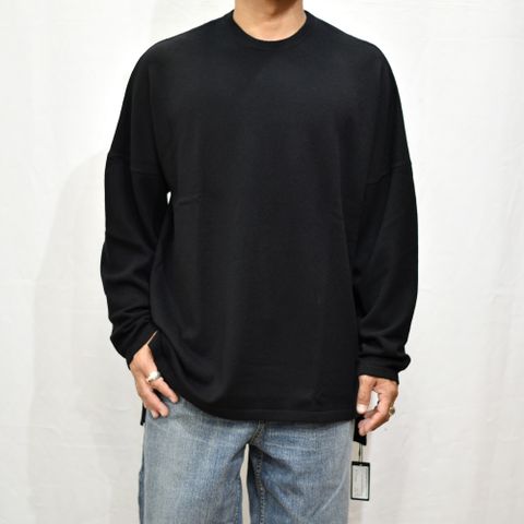 ウールカシミアニット クルーネック （BLACK）
