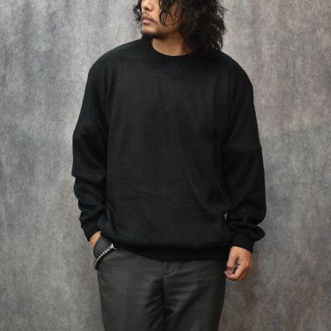 SHAGGY FABRIC CREW NECK SW (BLACK)｜シャギー クルーネック スウェット トレーナー｜CL-25AW036