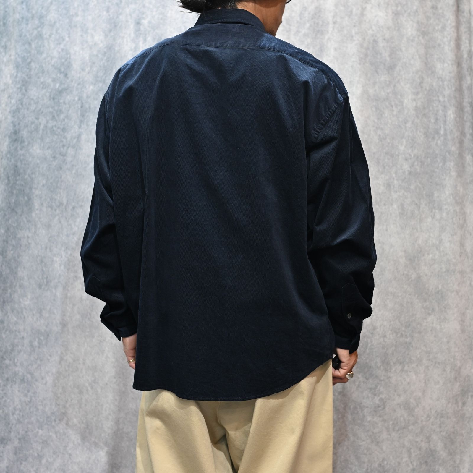 ROLL UP ORGANIC CORDUROY SHIRT (NAVY)|コーデュロイシャツ (ネイビー) PC-016-3685-41