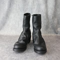 GUIDI オイルカーフ 製品シワ加工 / レザーソール （BLACK） 646-02