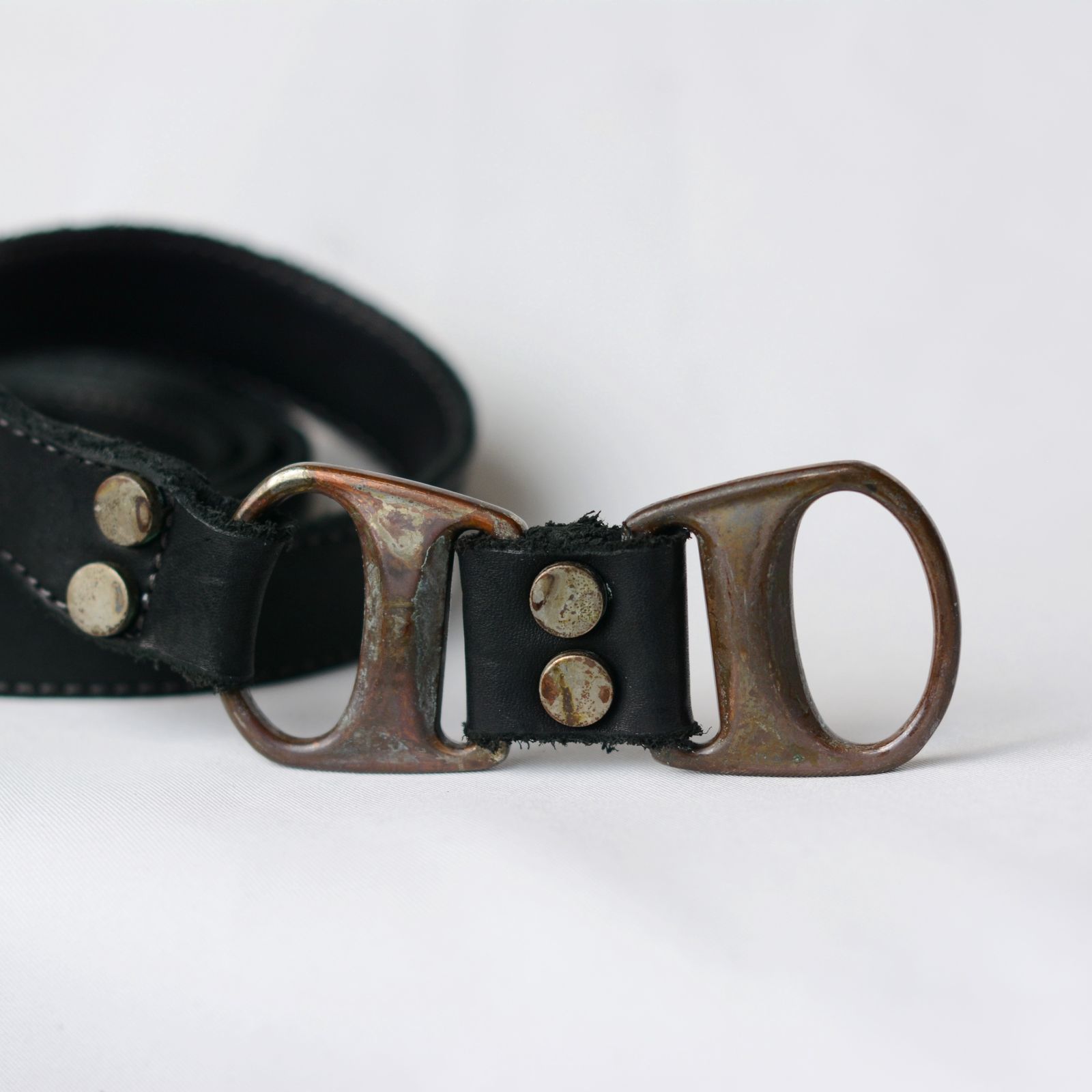 CALF LEATHER BELT D-RING NARROW LONG”