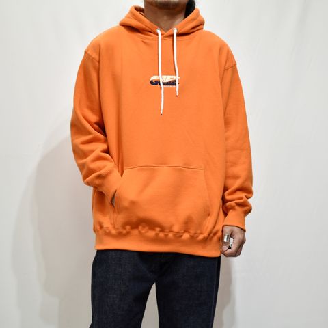 CALEE RC LOGO PULLOVER HOODIE (ORANGE)