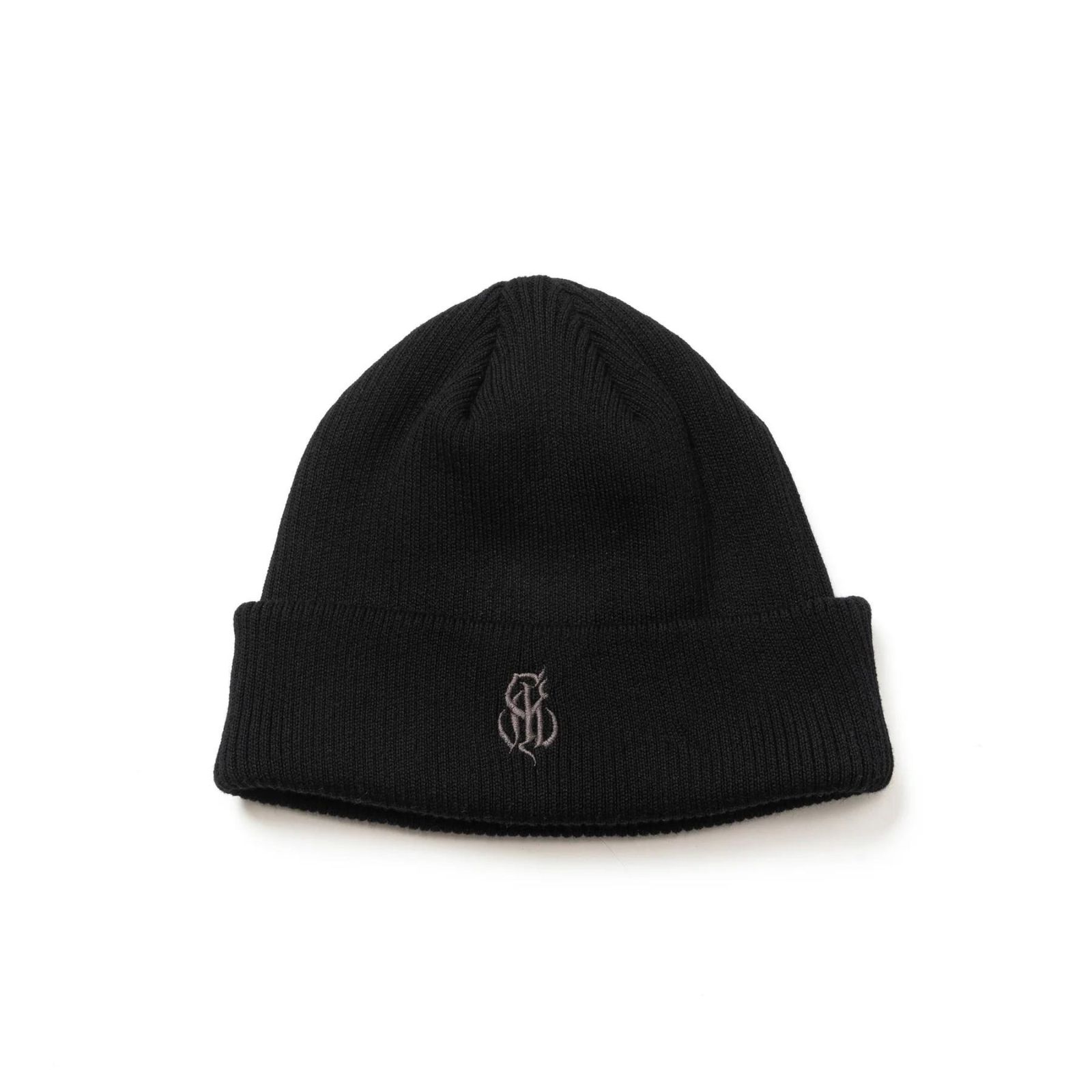 CAL NT LOGO KNIT CAP (BLACK) / ロゴ刺繍 ニットキャップ