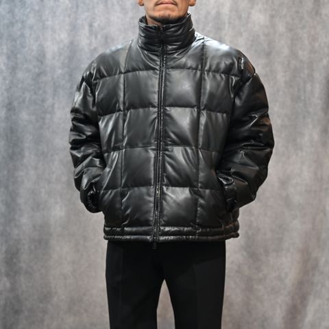 LEATHER DOWN JK (BLACK） / レザー ダウンジャケット （ブラック） 78001130