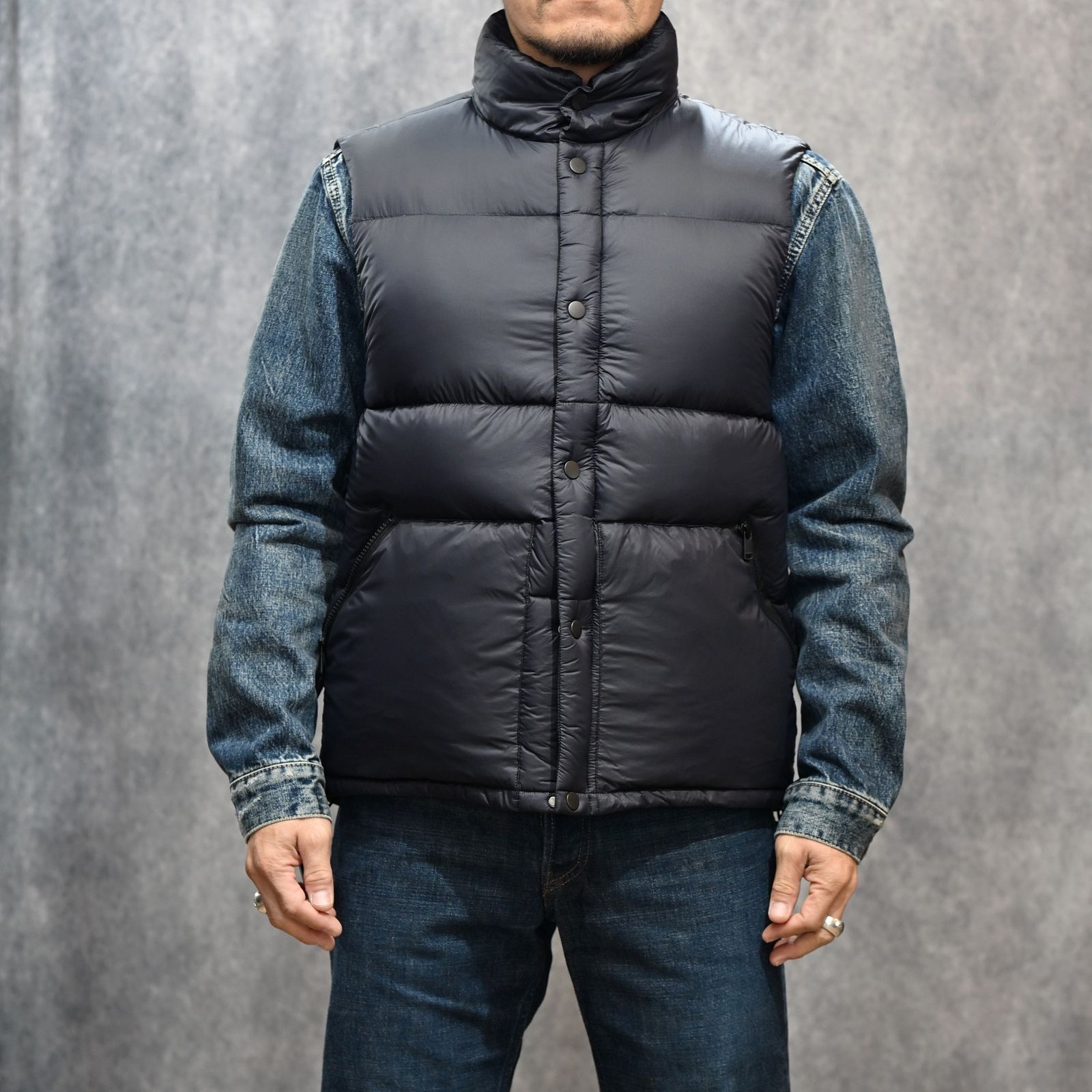 MINEDENIM × nonnative DWELLER TRAINER 2 HI COW LEATHER WITH GORE-TEX by SPINGLE｜NN-V4752（BLK）｜ノンネイティブ ダウンベスト｜NN-V4752