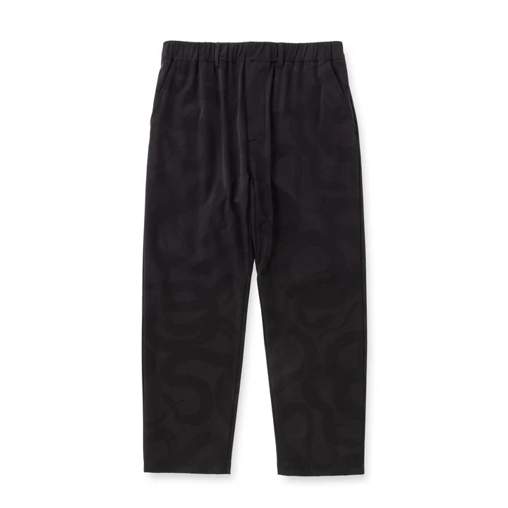 × OVYS SNAKE PATTERN NYLON T/T JACKET & PANTS (BLACK)｜× オーヴィーズ 蛇柄 ナイロン セットアップ｜ov-ls-jkpt-0001