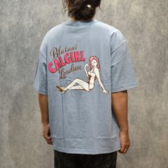 VINTAGE TYPE SYNDICATE RETRO GIRL TEE ＜NATURALLY PAINT DESIGN＞ (Lt.BLUE)｜ワイドシルエット プリントTシャツ｜CL-25SS007NT