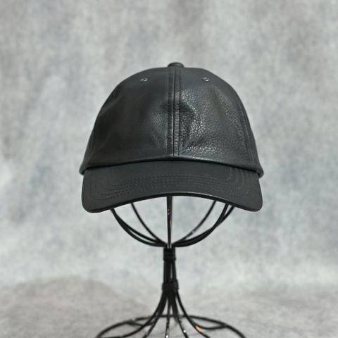 × ISAMU KATAYAMA BACKLASH｜B.B CAP （BLACK）｜ファニチャーレザー ベースボールキャップ｜HW-H14-786